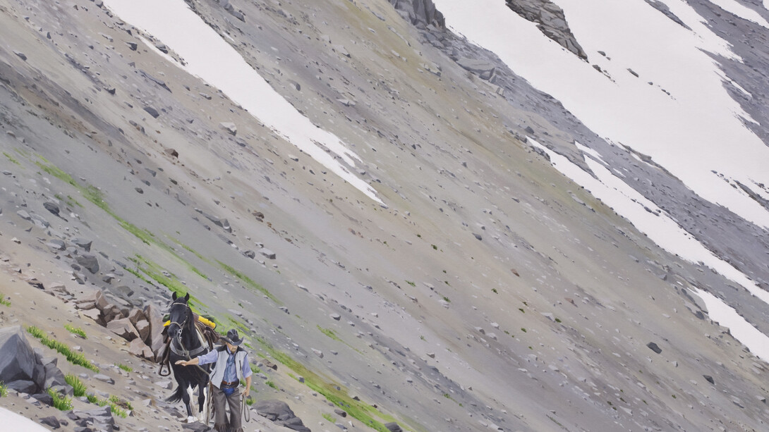 Max Werner, Looking for a Trail, Acrylic on Canvas, 37" x 49.5"