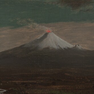 Frederic Edwin Church, Cotopaxi at night, viewed from the Hacienda San Agustin, Ecuador (detail), September 1853. Courtesy of DIA