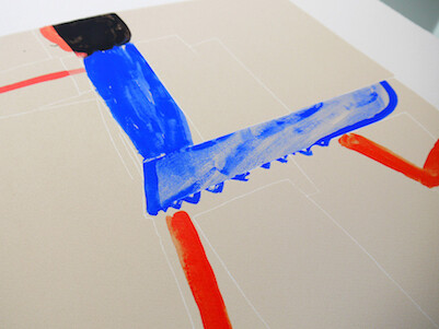 Rose Wylie, Blue Girl, 7 Colour Screenprint, 2014