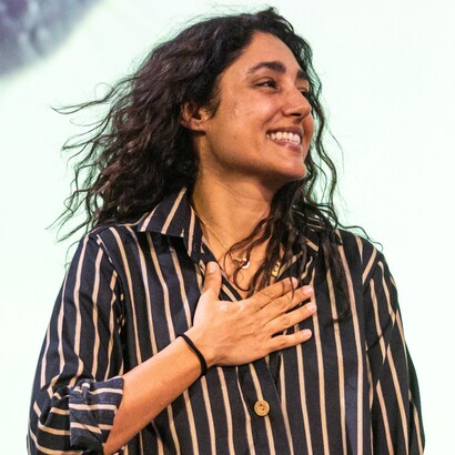 Locarno78, Golshifteh Farahani introduces a screening of "Alpha", 07.08.2025. Ph. MMarrtegani, Locarno Film Festival / Ti-Press