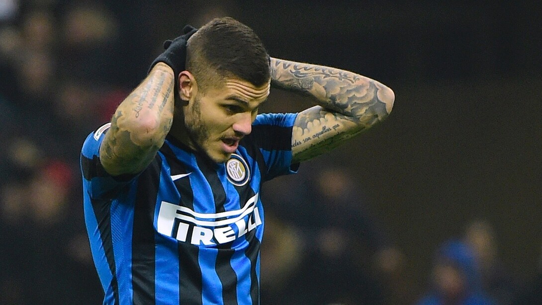 Icardi dopo la sconfitta nel derby della Madonnina