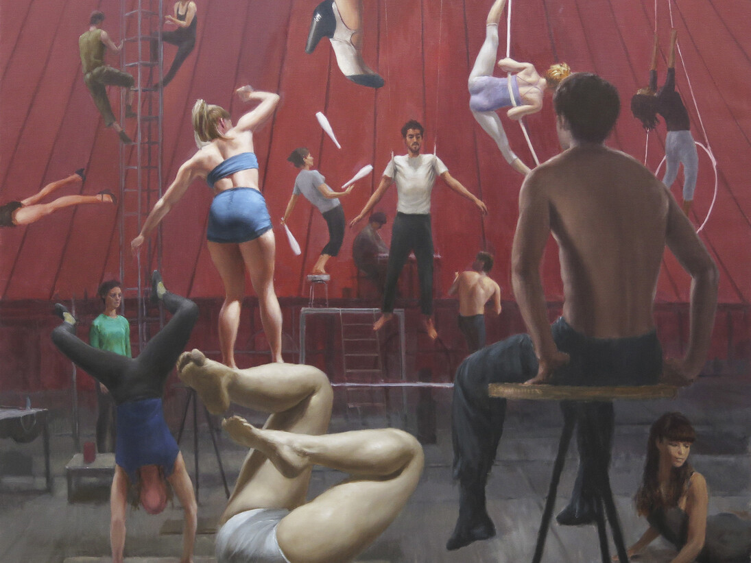 Harry Holland, Rehearsal, oil on canvas, 107 x 122 cm