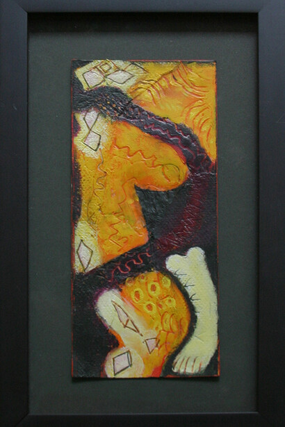 William Scharf, The Leg Left, 2005, Acrylic on Paper, 9” x 4”
