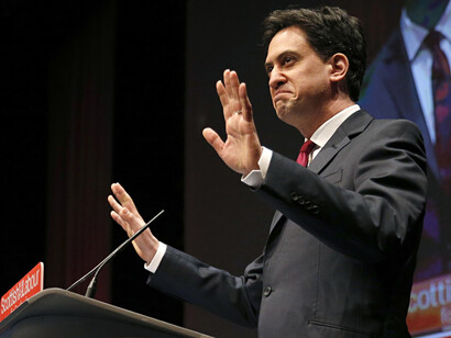 El candidato laborista Ed Miliband