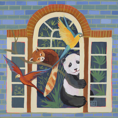 Melissa Launay, The Morning Room, oil on board, 22 x 22 cm