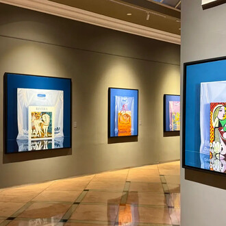 Carlos Vega, Realismo contemporáneo, vista de exhibición. Cortesía de Galería Duque Arango