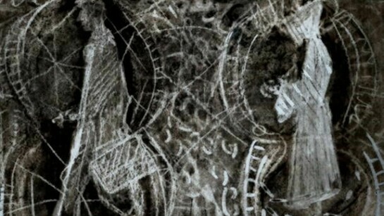 Maddalena Mauri: Senza titolo, 2013; disegno su muro site specific; grafite e terre colorate.