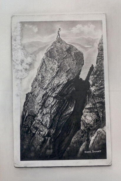 João Vilhena, Fouille courageuse, 2015, diptyque, dessin, pierre noire sur carton gris, 195,5 x 135 cm, Courtesy Galerie Alberta Pane