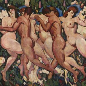 J. D. Fergusson (1874 – 1961), Les Eus, c. 1910, Oil on canvas 216 x 277 cm, Hunterian Art Gallery, University of Glasgow - gift from the J. D. Fergusson Art Foundation 1990