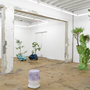 Anders Herwald Ruhwald, Sculptures for plants and people, exhibition view. Courtesy of Nina Johnson