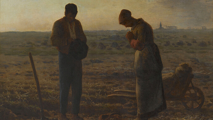 Jean-François Millet, L’angélus, 1857- 9. Courtesy of The National Gallery