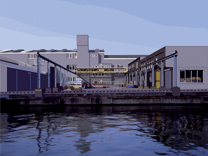 Alain Bublex, Paysage 186, 2014, Epreuve chromogène laminée diasec sur aluminium