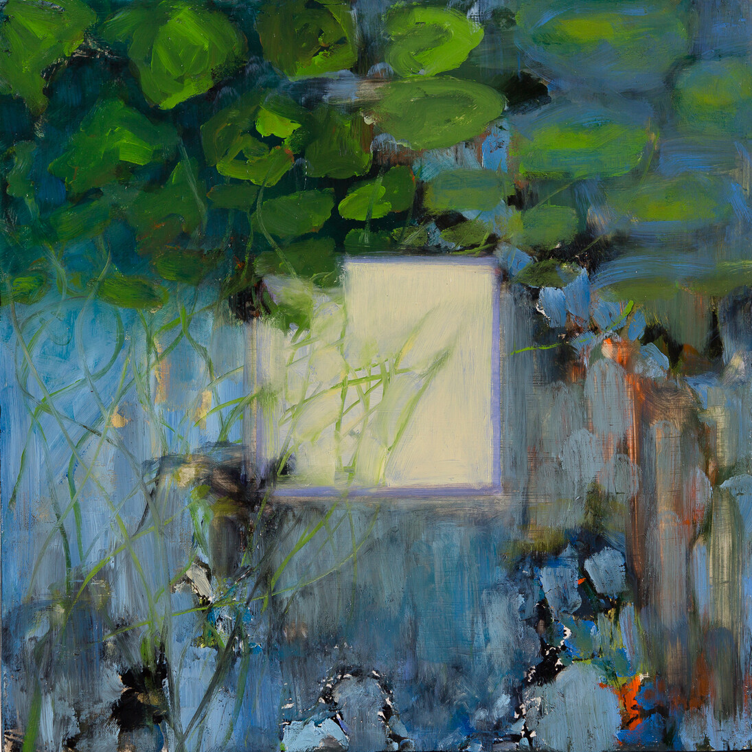 Susan Breen, Square (XIII), 2015, Oil on wood, 13.88 x 13.88 inches; 35.25 x 35.25 cm, Signed and dated on verso