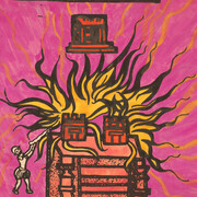 Leslie Tillett, Spaniards set fire the temple at Tlatelolco, 1972-1976. Courtesy of Denver Art Museum