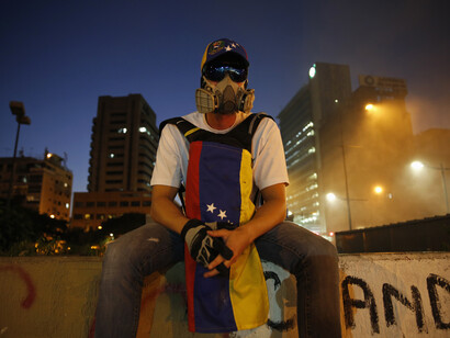 Manifestante a Caracas