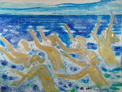 André Brasilier, Les naïades, 2025. Courtesy of Opera Gallery