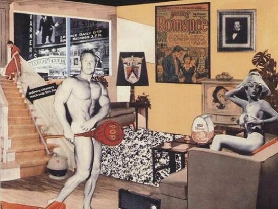 Richard Hamilton, Just what was it that made yesterday’s homes so different, so appealing, 1991, Colour laser print on Mellotex paper
© The Estate of Richard Hamilton, Courtesy Alan Cristea Gallery