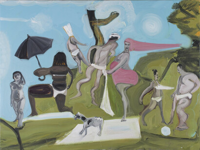 Coombs, Dan 'Up on the Hill', 2014, Oil on canvas, 75 x 100 cm