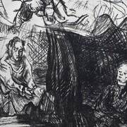 Oskar Kokoschka, Jesus on the mount of olives, 1916. Courtesy of BYU Museum of Art