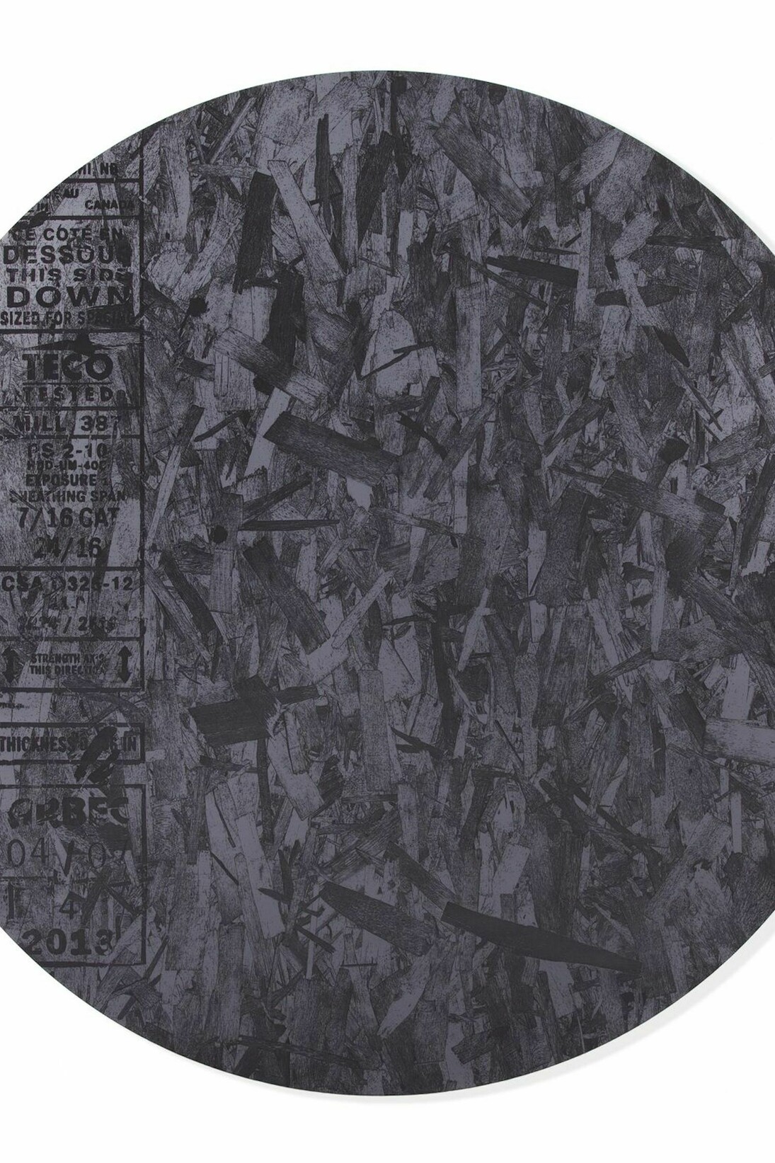 Adam McEwenUntitled, 2015, Graphite mounted on aluminum panel, 39 3/4h x 39 3/4w x 3/4d in (100.97h x 100.97w x 1.91d cm)MCEA_0004. Courtesy the artist & Art: Concept, Paris
