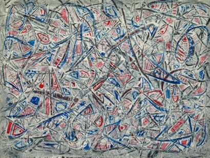 Etsuko Shida, The Microscopic Civilization, Acrylic on Paper, 12" x 16"