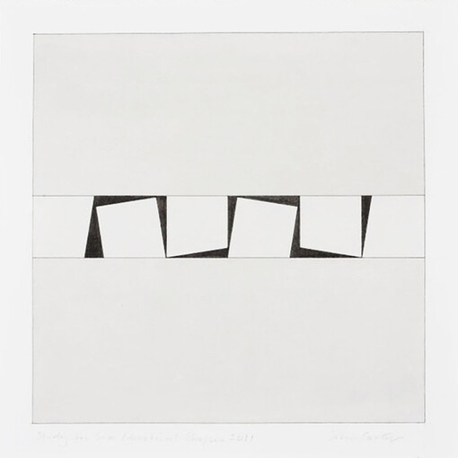 John Carter, Study for Six Identical Shapes, 2011, Ink and wash on paper, Courtesy of the Artist and Redfern Gallery, London