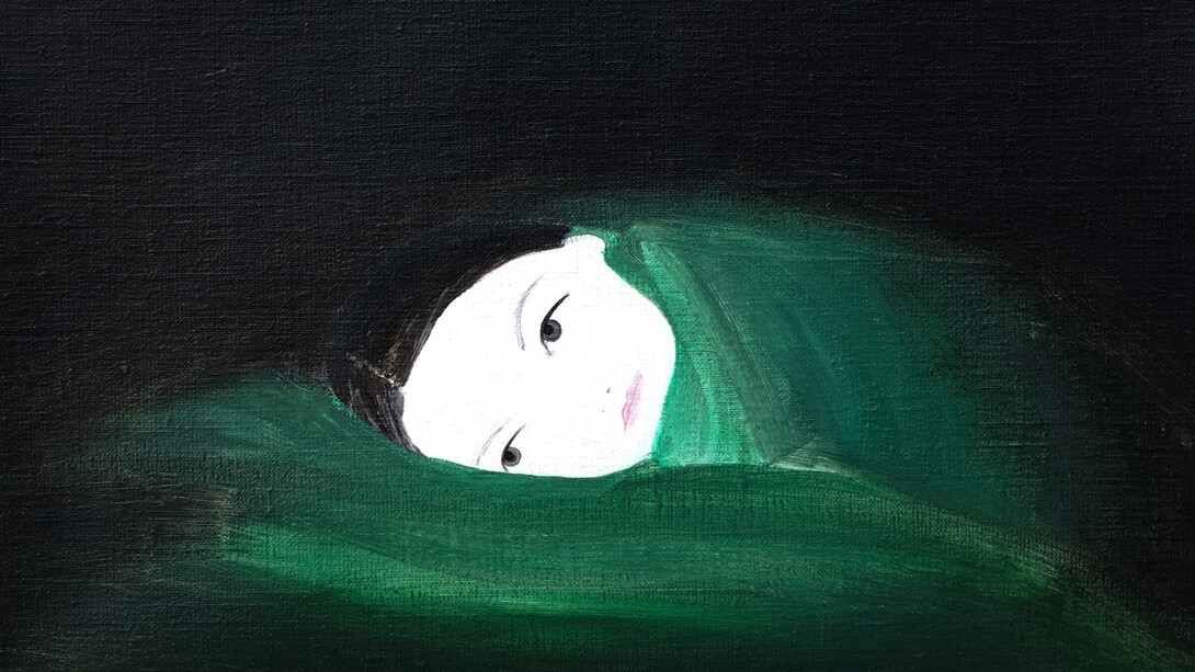 Carolina Raquel Antich, With Oneself (drowsiness), 2013, Acrylic on linen, 11 x 12 inches (28 x 31cm), Courtesy LYNCH THAM, New York