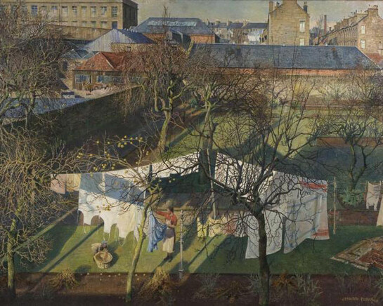 A City Garden, 1940, by James McIntosh Patrick. James McIntosh Patrick, A City Garden, 1940 © The artist's estate / Bridgeman Images.