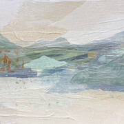 Lauren Betty, Blue Appalachian 24 x 48, mixed media canvas 2021