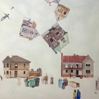 Pablo D'Antoni, Contemporary Mortgages, 21x24", oil on panel, 2014