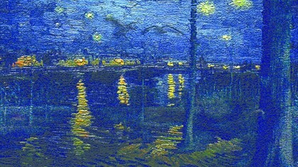 «Hayas en un otoño tardío. Combinado con Noche estrellada sobre el Ródano de Vincent van Gogh»(2012), Carlos Reyes