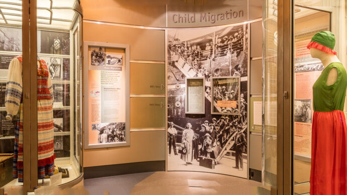 Immigration in the 20th Century, exhibition view. Courtesy of Migration Museum