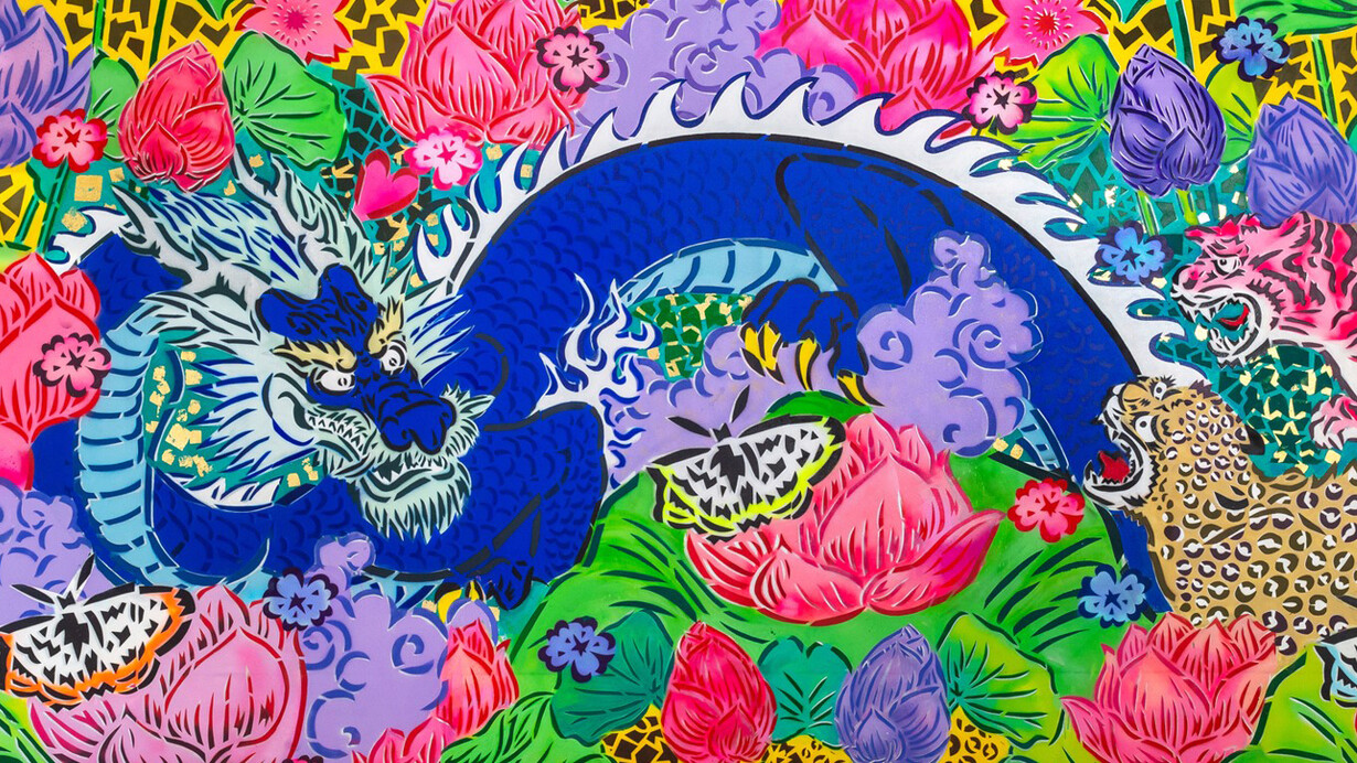 Lady Aiko, The dragon (detail), 2026. Courtesy of West Chelsea Contemporary