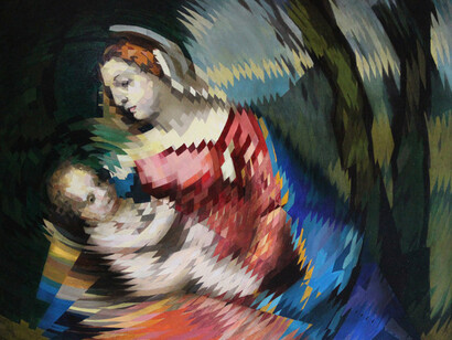 Madonna and Child (after Titian) - Oil on canvas - 59.8cm x 74.85cm 