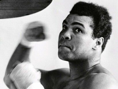 Mohamed Ali  entrenando