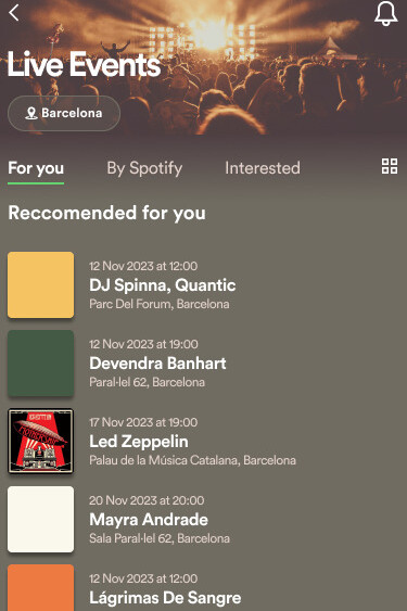 Live Events. L'obiettivo era chiaro: ridisegnare l'UI di Spotify, concentrandosi principalmente sulla pagina "Search" e sull'ottimizzazione della scoperta degli eventi live