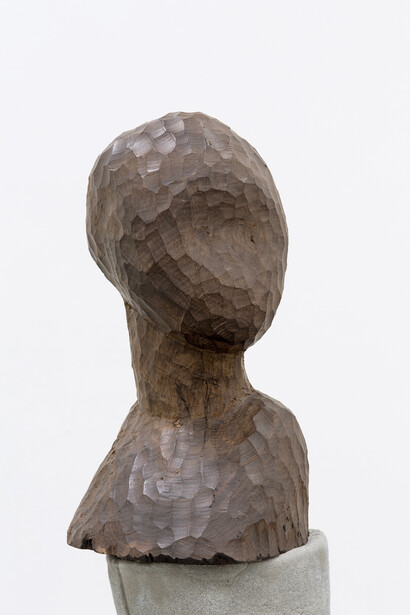 Marie Lund, The Very White Marbles, carved, found sculpture, wood, 2013, the artist and e P420, Bologna