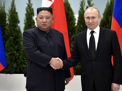 North Korean Supreme Leader Kim Jong-Un Meets Russian President Vladimir Putin in Vladivostok, April 25, 2019