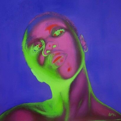 David Otaru, Violet luminescence 1, 2024. Courtesy of Rele Gallery