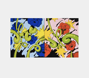 Heather Lim, Peony Boom, 16x36. Courtesy of the artist and Kate Oh Gallery