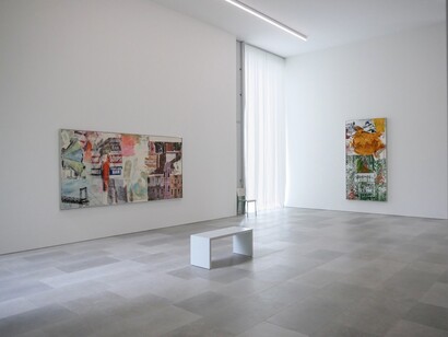 Robert Rauschenberg, Crosstown, exhibition view. Courtesy of Galerie Bastian