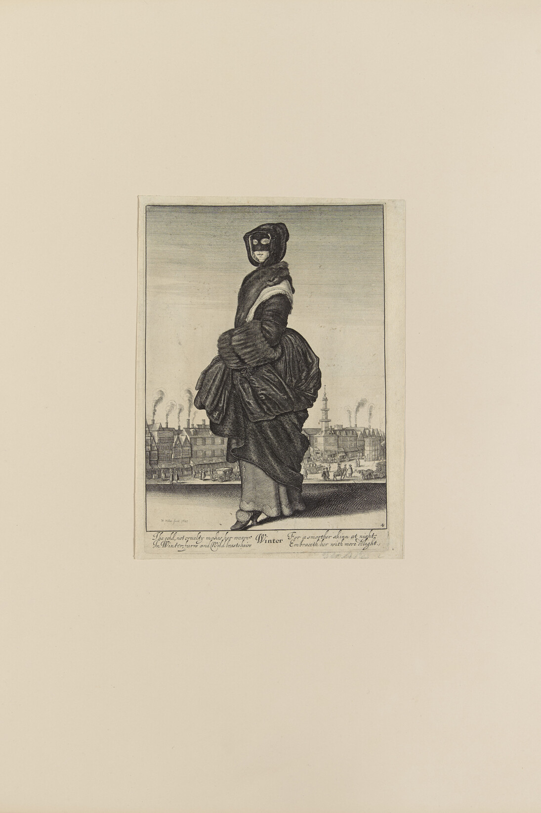 Wenceslaus Hollar, L’Hiver, Eau-forte, retouches au burin, Paris, musée du Louvre, département des Arts graphiques, collec-tion Edmond de Rothschild, 8860 LR, © RMN-Grand Palais (musée du Louvre) / Adrien Didierjean