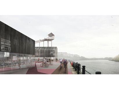Malmo Quay, Newcastle, Client: Igloo-Carillion plc
Location: Newcastle Upon Tyne, United Kingdom
Project: Landmark & Cycle Hub, Canopy, Pumping Station renovation, Public Space, Area: 5.774 m2, Cost: NA, Competition: 2014, 1st prize, Status: Ongoing, Project team: leading architect: AWP (Marc Armengaud, Matthias Armengaud, Alessandra Cianchetta), Architects selected on other lots: Featherstone Young Architects, Riches Hawley Mikhail Architects