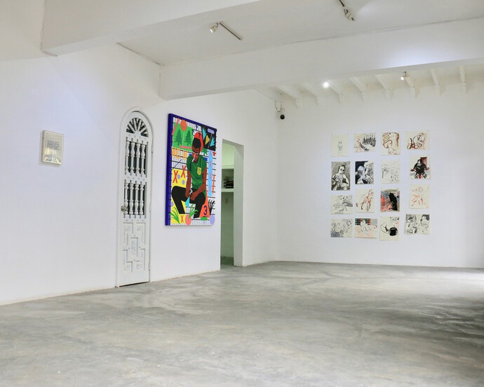 Postcards from America, exhibition view. Courtesy of Celaya Brothers Gallery
