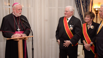 October 1, 2018 with HE Archbishop Paul Richard Gallagher, secretary for a relations with states for the Vatican number three in the world (foreign minister of the Vatican state)
