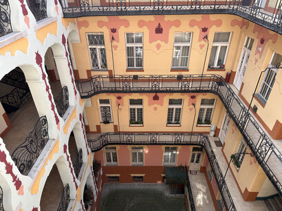 Szenes House, located at 46 Thököly Street, Budapest, Hungary, is a stunning example of Art Nouveau and historic architecture