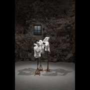 Shilpa Gupta - Untitled 2017-2018, polymer resin, wood, 135 x 84 x 91,5 cm. Photo Ela Bialkowska, OKNO Studio