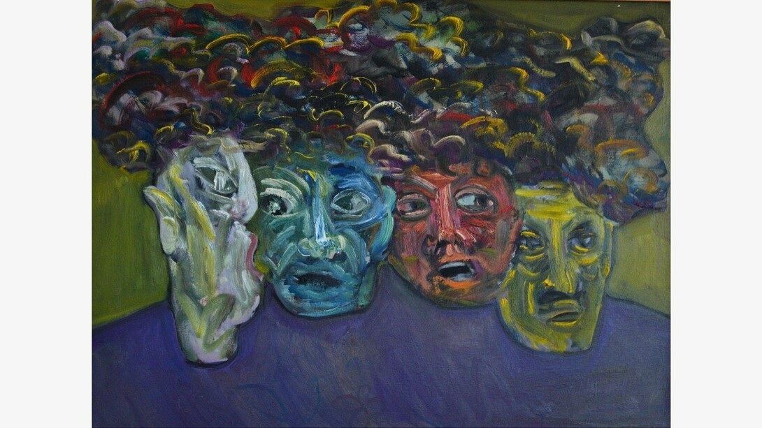 Bakhtiyar Serekeyev, Lunch, 2018,
Oil on canvas,
100 x 75 cm. Courtesy of the artist and Andakulova Gallery