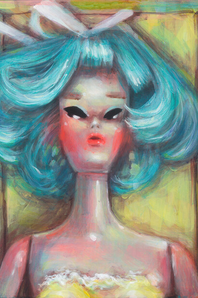 DCG_Brandi Milne_Blue Barbie_2019_acrylic on panel_Courtesy the artist and Dorothy Circus Gallery