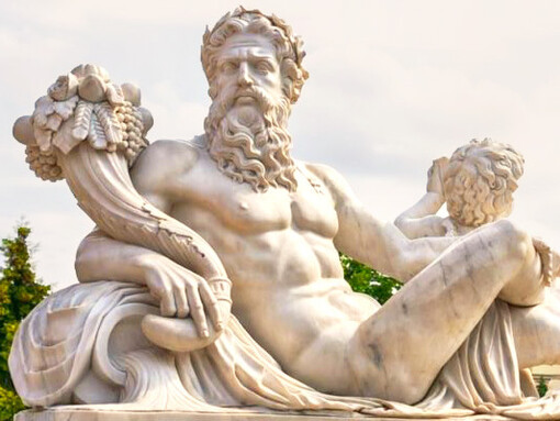 Estatua de Zeus, en la mitología griega rey del Olimpo